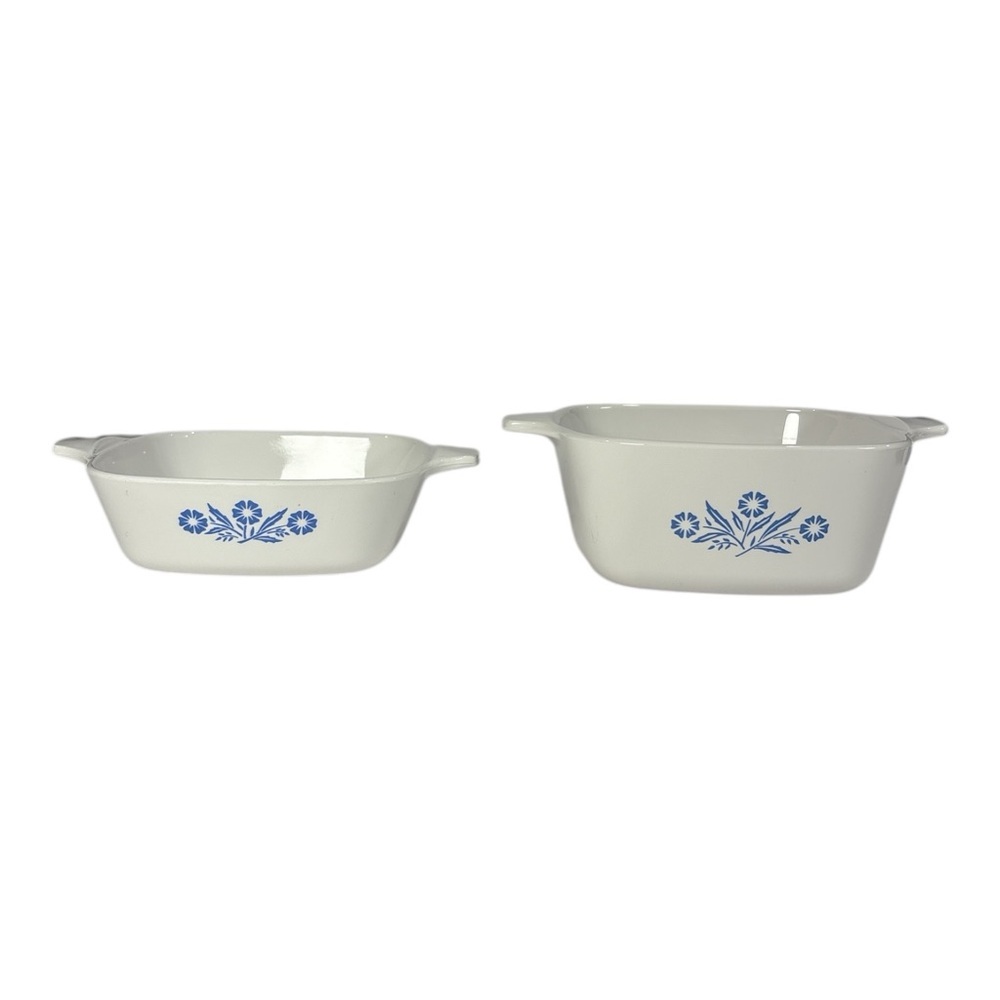 Corning Ware Blue Cornflower Petite Pans P-41 1.75 Cup P-43-B 700 mL No Lids